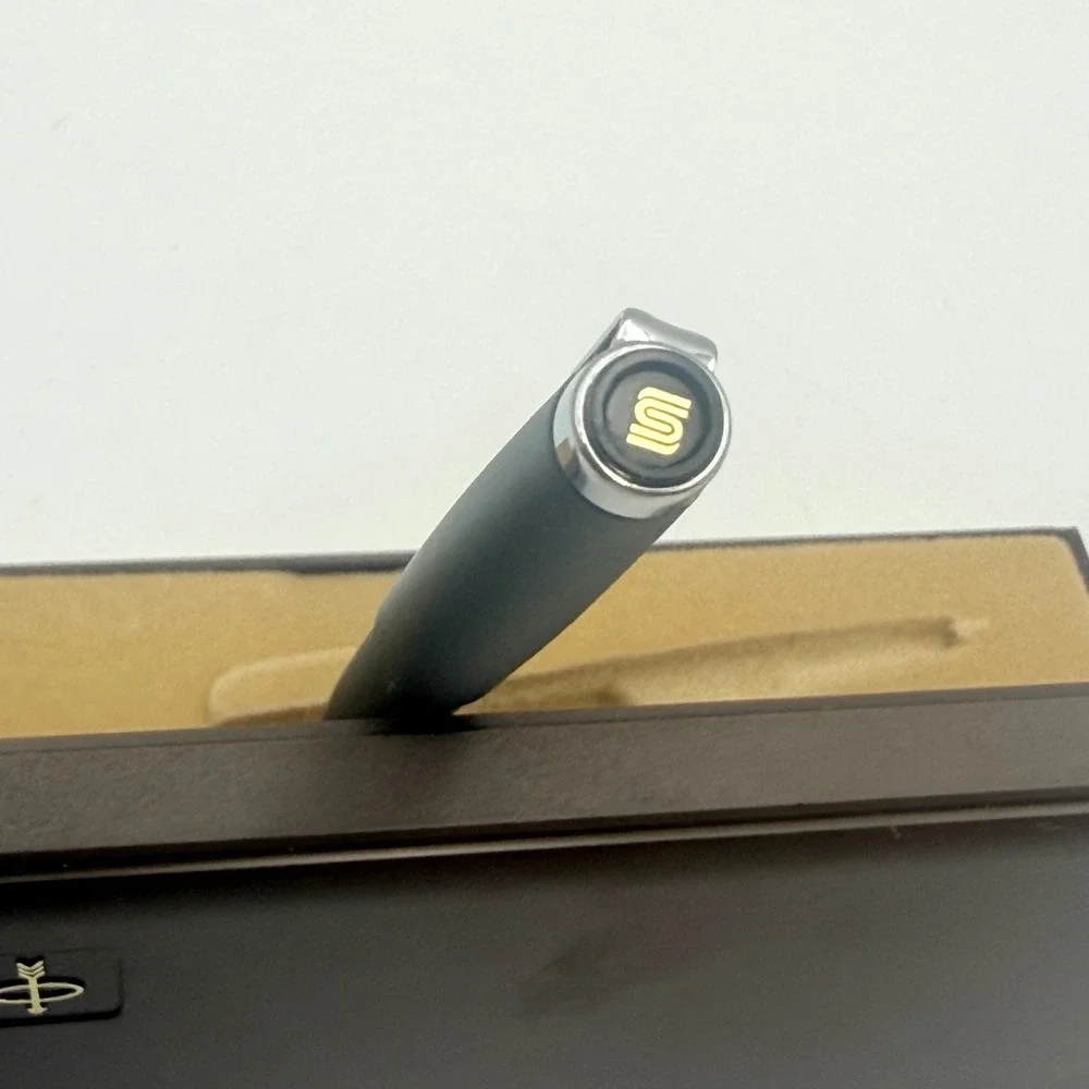 Vintage Parker Classic Matte Black Ballpoint Pen Made in USA with Original Case